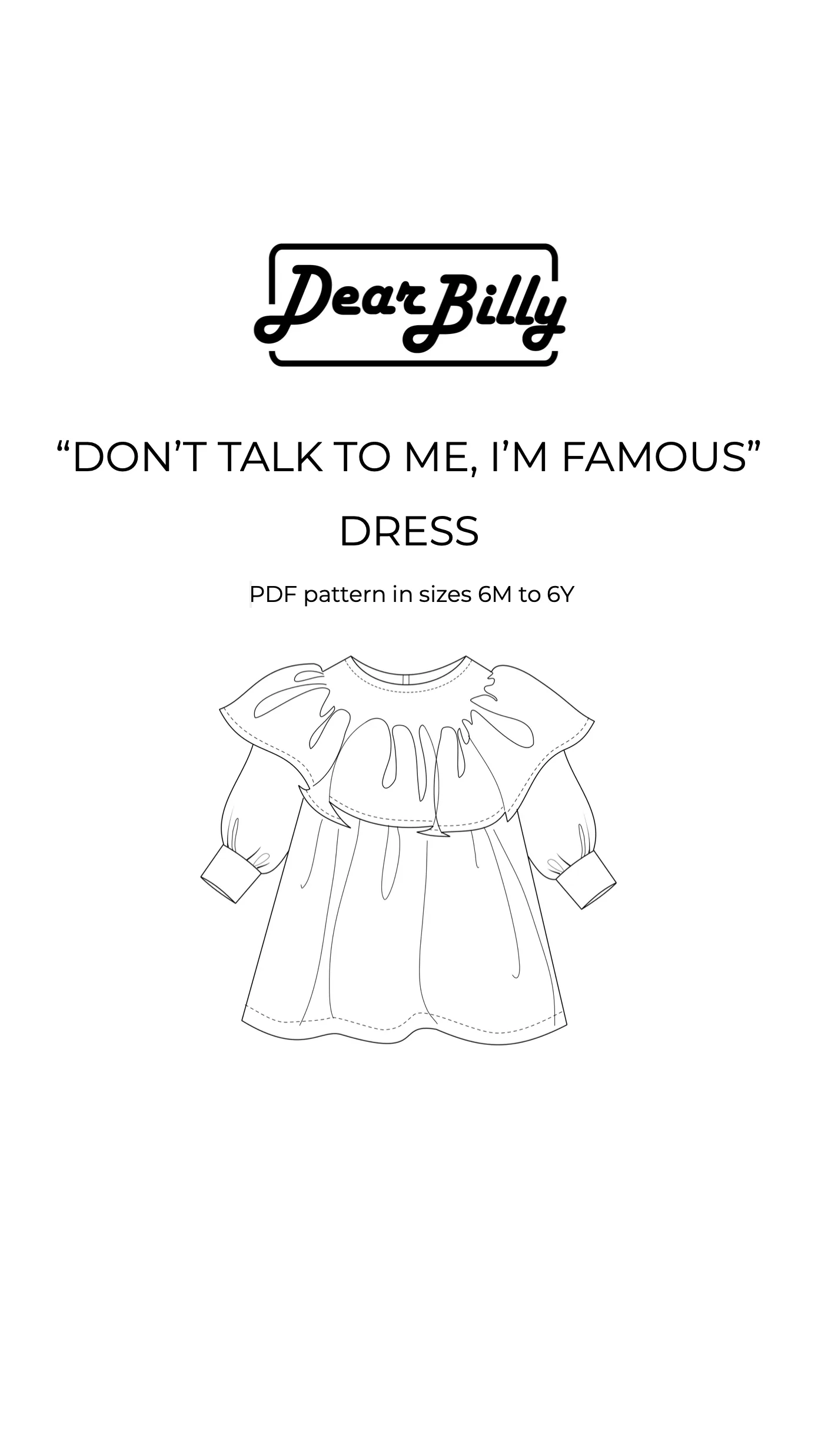Girls Dress Pattern 'Don't Talk to Me I'm Famous' - Image 9