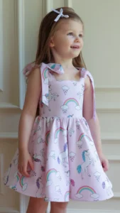 Girls Shoulder Tie Circle Skirt Princess Dress PDF Sewing Pattern 1T-12Y