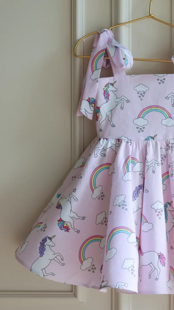 Girls Shoulder Tie Circle Skirt Princess Dress PDF Sewing Pattern 1T-12Y - Image 5