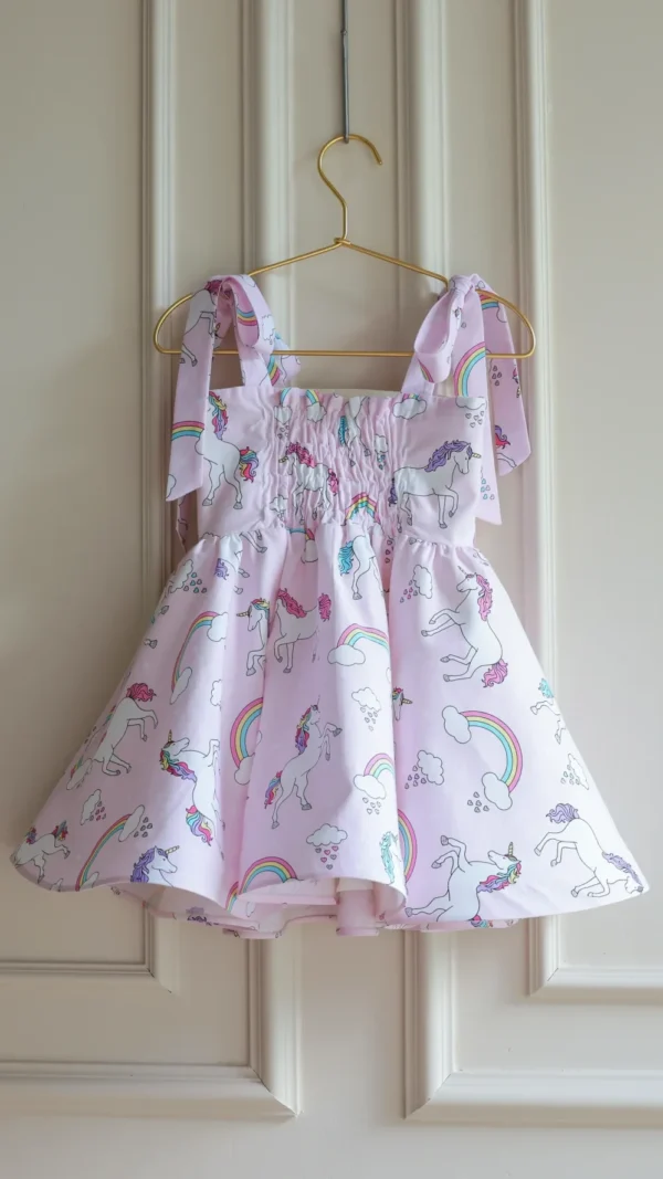 Girls Shoulder Tie Circle Skirt Princess Dress PDF Sewing Pattern 1T-12Y - Image 4