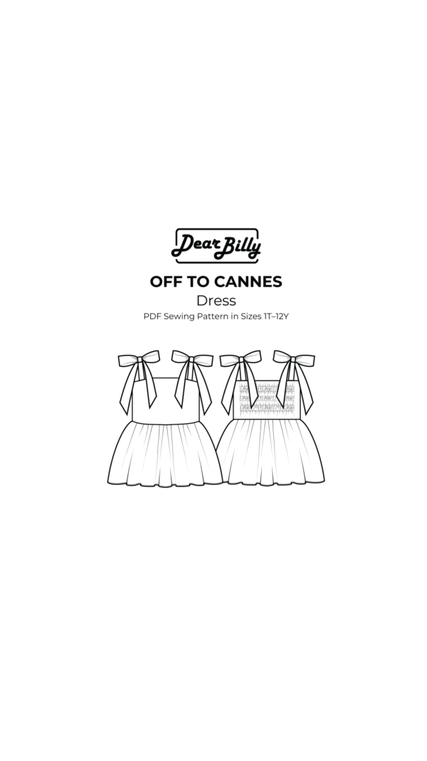 Girls Shoulder Tie Circle Skirt Princess Dress PDF Sewing Pattern 1T-12Y - Image 7