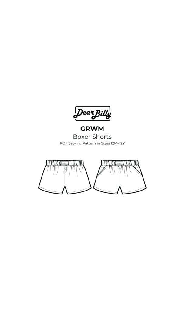 Boxer Shorts PDF Sewing Pattern 12M-12Y - Image 2