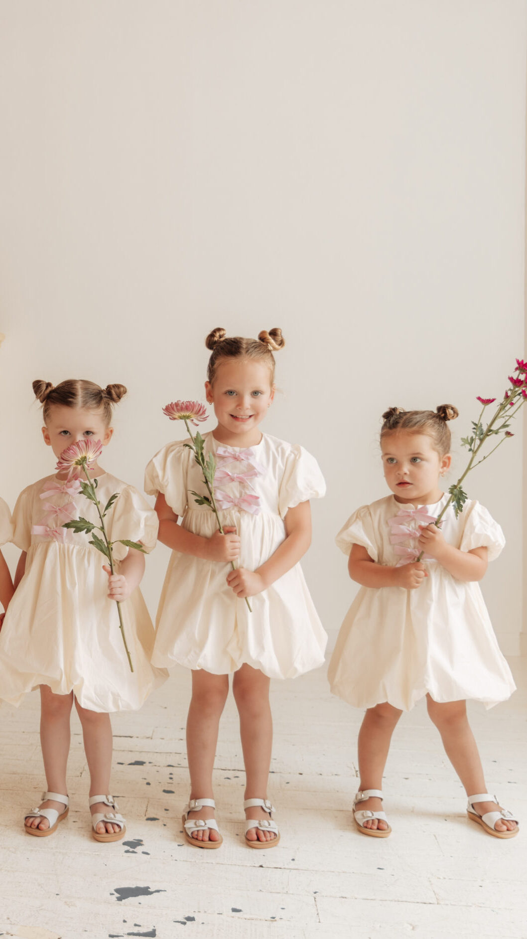 Puff sleeve bubble dress with bows, PDF sewing pattern for girls