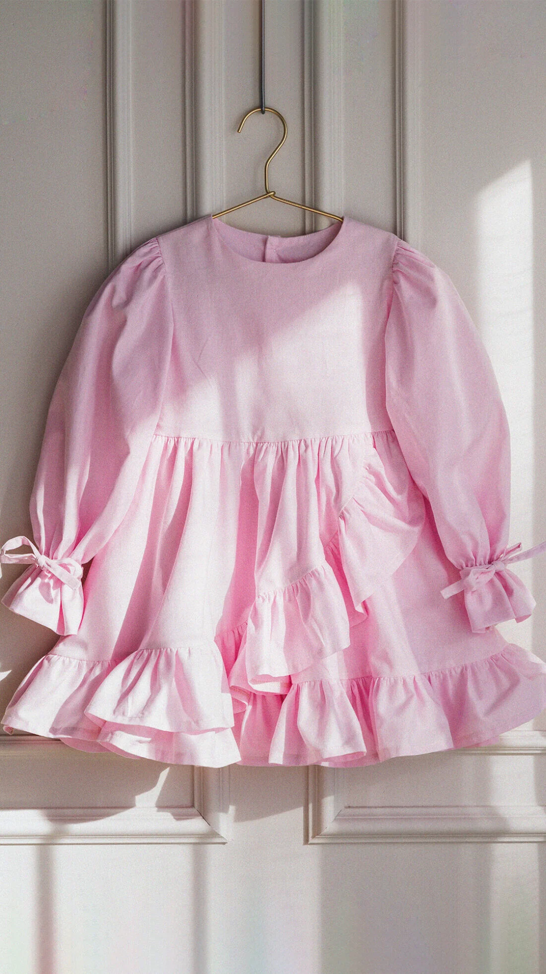 kids dress pdf sewing pattern long sleeve ruffle dress flower girl style