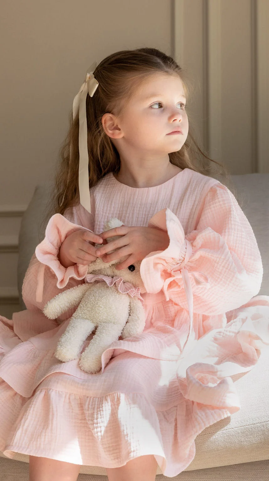 girls boutique style dress sewing pattern pdf long sleeve ruffle dress