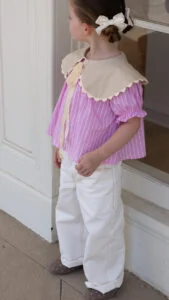 Ric rac trim collar blouse sewing pattern and tutorial
